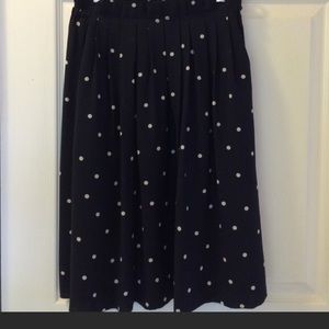 J Crew Polka Dot Knee Length Skirt